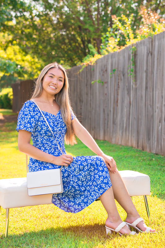 Floral Blue Dress