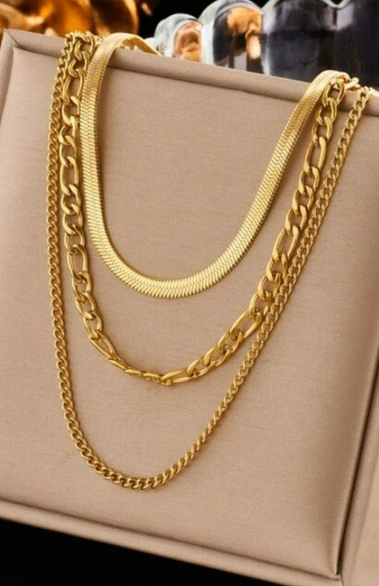 18K Multi Layer Necklace