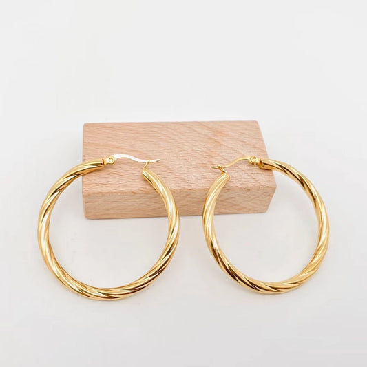 18K Gold Plated Hoop Earrings